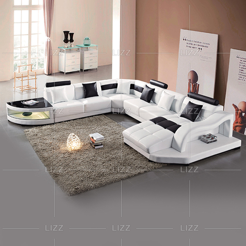 Home Canvas Led Geniş Minderli Seksiyonel Kanepe