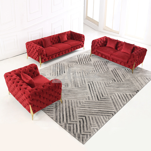 Heather Vintage Chesterfield Kumaş Kanepe