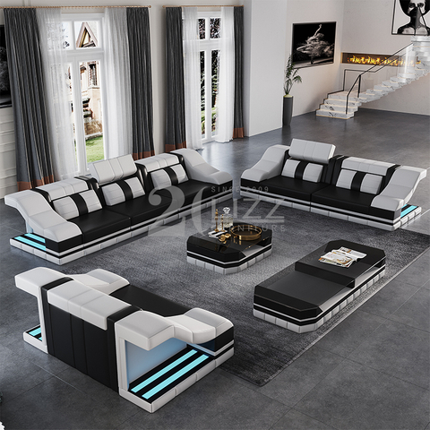 Modern Leisure Lounge Suit Deri Koltuk Takımı