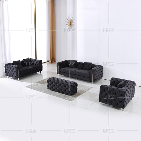 Paslanmaz Çelik Ayaklı Çağdaş High End Kumaş Kanepe